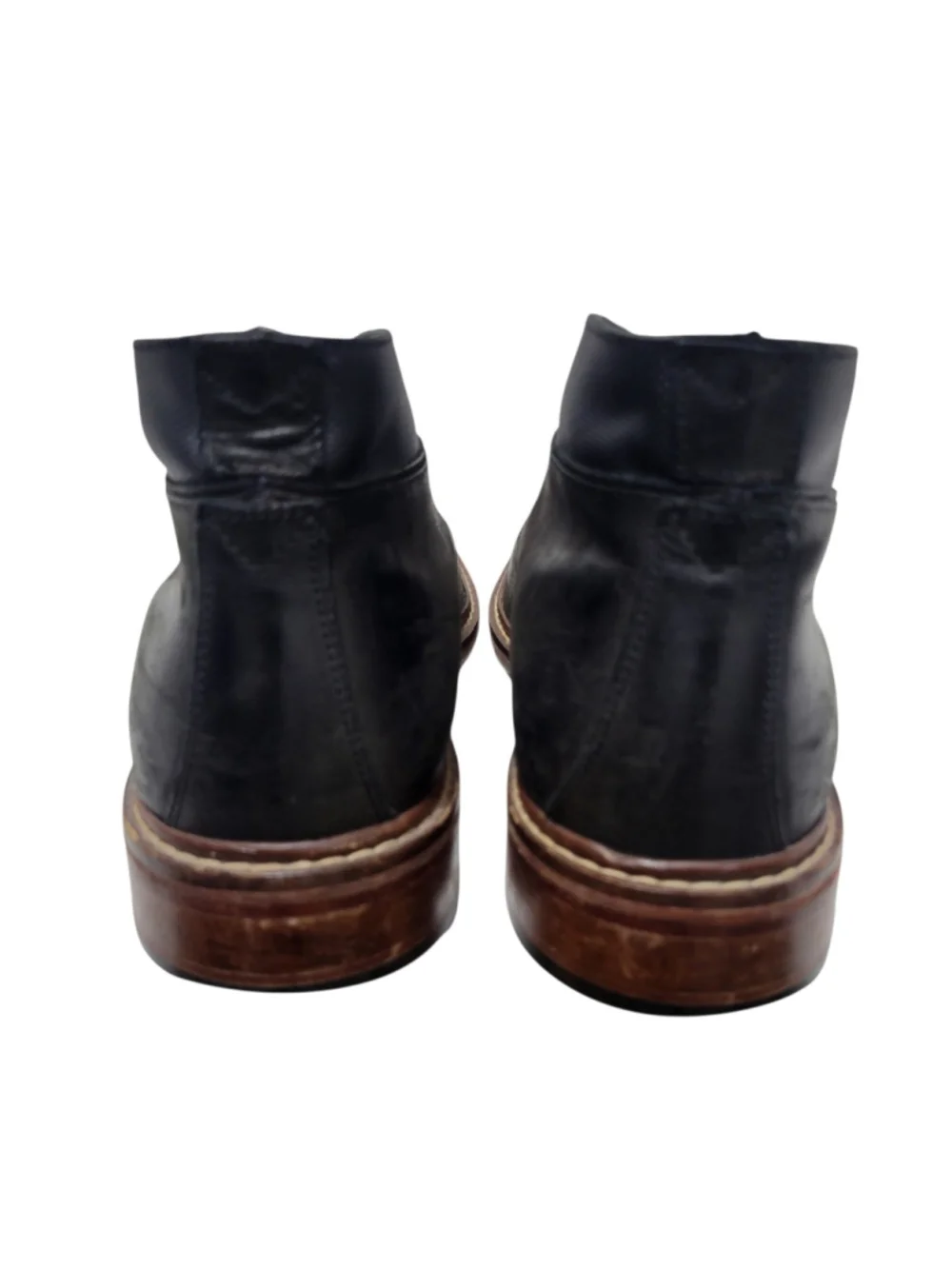 Cole Haan Men's Black Colton Chukka Lace-Up Leather Boots Style C20111 Size 9.5M